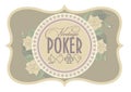 Old casino poker card Royalty Free Stock Photo