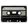 Old cassette isolated on white