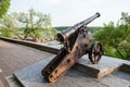 Old cast-iron cannon in Chernihiv