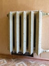 Old cast iron central heating battery