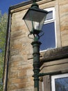 The old cast iron Gas streetlights were converted to electricity in Padiham