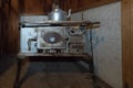 Old cast iron kitchen cooker