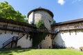 Old castle in Banska Stiavnica, Slovakia. Interior courtyard Royalty Free Stock Photo