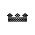 Old castle brick wall icon vector illustration Royalty Free Stock Photo