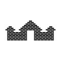 Old castle brick wall icon vector illustration Royalty Free Stock Photo