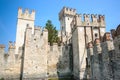 Old Castle in the city Sirmione at the lago di Garda Royalty Free Stock Photo