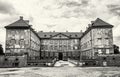 Old castle in Holic, Slovakia, cultural heritage, black and whit Royalty Free Stock Photo