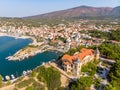 The old castle in Limenaria, Thasos, now abandoned is one of the most important tourist attractions Royalty Free Stock Photo