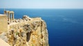 Old Castle in the Lindos town, Greece