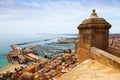 Old castle over Port in Alicante Royalty Free Stock Photo