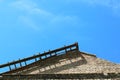 Old castle roof and sky Royalty Free Stock Photo