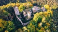 Old Castle Ruins Helfenburk Hidden in the Forests Royalty Free Stock Photo