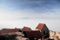 Old castle ruins in the morning