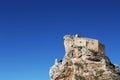 Old castle and sky, mussomeli, space for text Royalty Free Stock Photo
