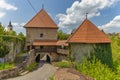 Old Castle and town Ozalj on a cliff over the Kupa Royalty Free Stock Photo