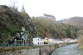 An old Castle in Vianden, Luxembourg on the hill Royalty Free Stock Photo