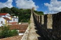 Old castle wall, Obidos, Portugal Royalty Free Stock Photo