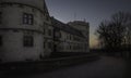 Old castle in Wewelsburg, Germany, Paderborn, evening front view, culture and tradition