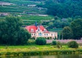 Old castles on the banks of the German river Elbe