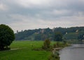 Old castles on the banks of the German river Elbe