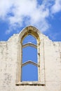 The old cathedral of Lisbon destroyed by the earthquake of 1755 Royalty Free Stock Photo