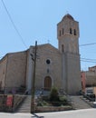 Old Catholic brick stone church in Ollolai