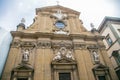 The old Catholic Church in Florence. At the top there is a round viewing window Royalty Free Stock Photo