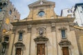 The old Catholic Church in Florence. At the top there is a round viewing window Royalty Free Stock Photo