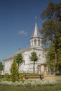 Old, catholic church in little Latvia town Ilukste Royalty Free Stock Photo