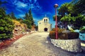 Old catholic church in mountain. Makarska, Dalmatia, Croatia. In Royalty Free Stock Photo