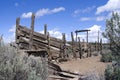 Old Cattle Chute in Central Oregon Desert Royalty Free Stock Photo