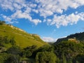 Old mountains clear valleys beautiful landscape charming blue sky