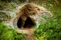 Old cave in Gauja National park, Latvia Royalty Free Stock Photo