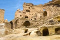 Old cave town in Cavusin Royalty Free Stock Photo