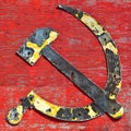 Old cccp hammer and sickle logo Royalty Free Stock Photo