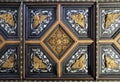 Old ceiling pattern. Interior design, antique Italian decor. Royalty Free Stock Photo