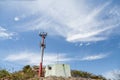 Old Cell Phone Tower on Tropical Hill Royalty Free Stock Photo