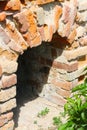 Old cellar window in castle