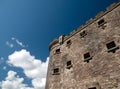 Old celtic castle tower walls, Cork City Gaol prison in Ireland. Fortress, citadel background