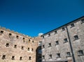 Old celtic castle tower walls, Cork City Gaol prison in Ireland. Fortress, citadel background