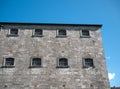 Old celtic castle tower walls, Cork City Gaol prison in Ireland. Fortress, citadel background