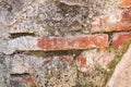 An old cement and bricks wall Royalty Free Stock Photo