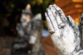 Old Cement Buddha in Wat Suan Dok Temple , Chiang Mai Royalty Free Stock Photo