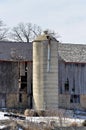 Old silo in southern wisconsin Royalty Free Stock Photo