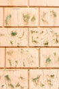 Old cement wall beige paint color. Cracked old panel Royalty Free Stock Photo