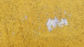 Old cement wall peel exterior texture background with yellow Paint peeling low quality, Cracked Wall Royalty Free Stock Photo