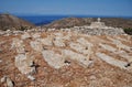 Mikro Chorio cemetery, Tilos Royalty Free Stock Photo