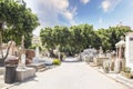 The old cemetery in the Coptic Cairo Masr al-Qadima district of Old Cairo Royalty Free Stock Photo