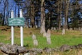 Old cemetery with sign, Galesville Cemetery,Washington County,NY,2016