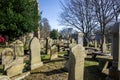 Old cemetery at St Machar`s cathedral in Aberdeen